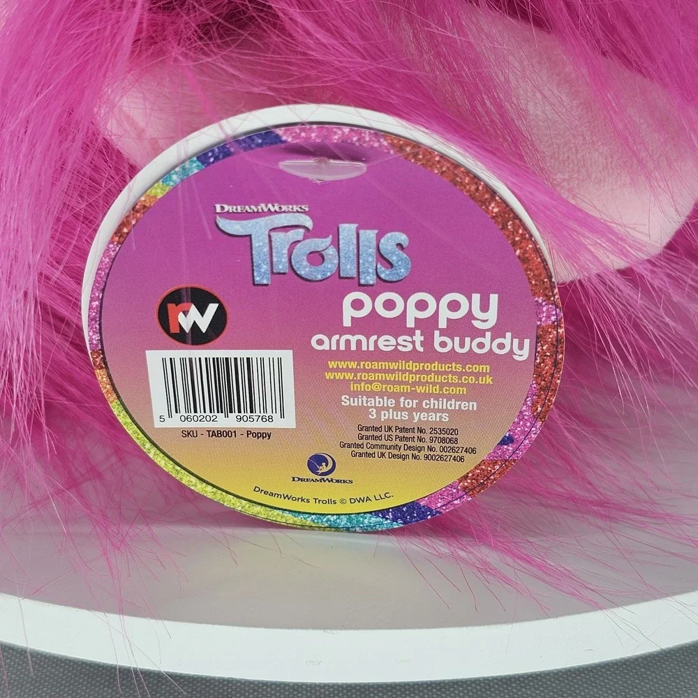 Dreamworks Trolls Poppy Armrest Travel Buddy Pillow 11x9